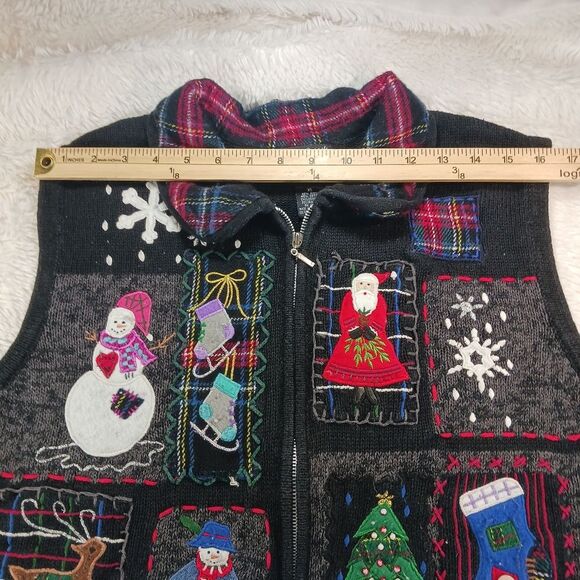 Design Studio Falalala Ugly Christmas Sweater Vest Winter Wonderland Woman's XL. - Picture 8 of 13